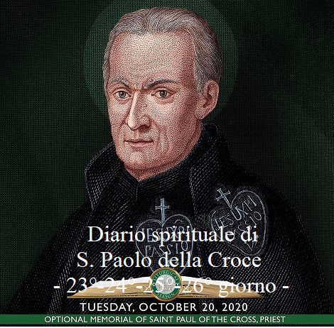 Diario spirituale di S. Paolo della Croce  23°-24°-25°-26° giorno